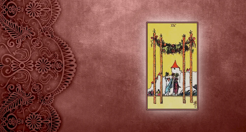 4 of Wands Meaning: The Bittersweet Pause in the Journey