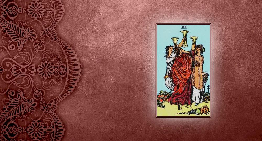 <p>The Three of Cups opens the doors and lets everyone in after the close, one-on-one interaction of the Two of Cups.</p>